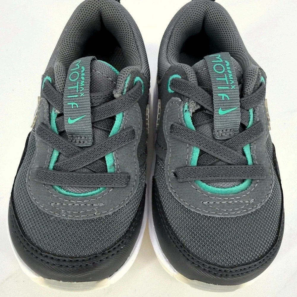 Nike Air Max‎ NWOT Motif Toddler Shoes Anthracite Grey Teal DH9390-002 Size 5C